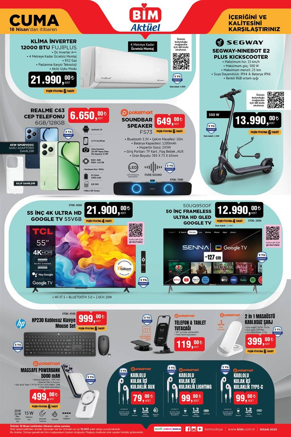 BİM 18 Nisan Cuma aktüel kataloğunu yayınladı! Segway Ninebot Plus Kickscooter geliyor 2